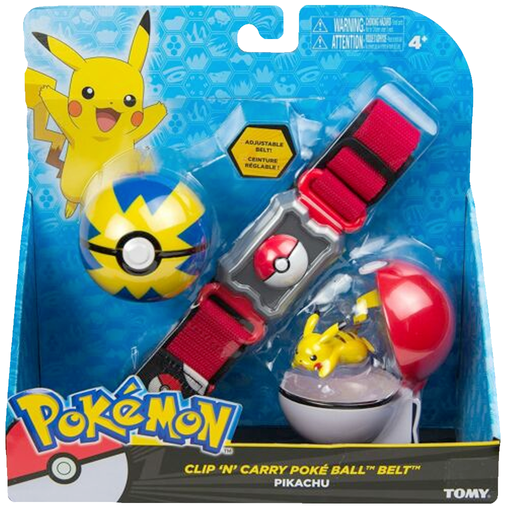 Quick Ball, Poke Ball, Pikachu - Clip N' Carry Poke Ball Belt Set