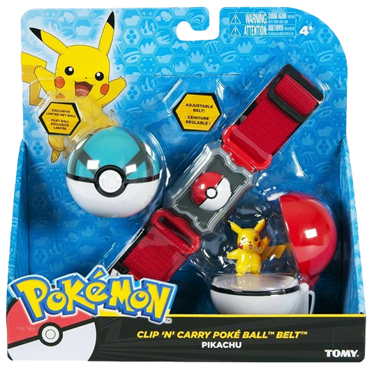Net Ball, Poke Ball, Pikachu - Clip N' Carry Poke Ball Belt Set